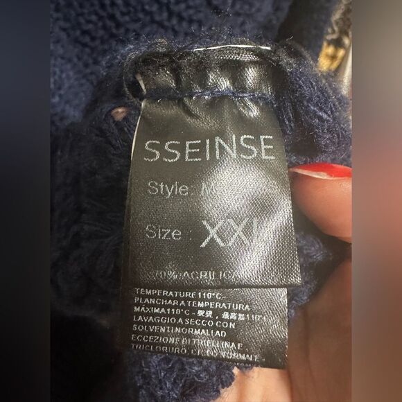 SSEINSE Men’s Hooded Knit Cardigan XL/XXL Italy Button Front Sweater Soft 0014 - Picture 7 of 9